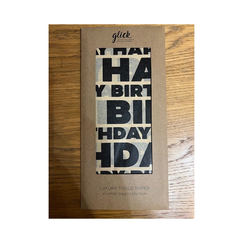 Glick Kraft Happy Birthday Luxury Tissue Paper 4 Sheets