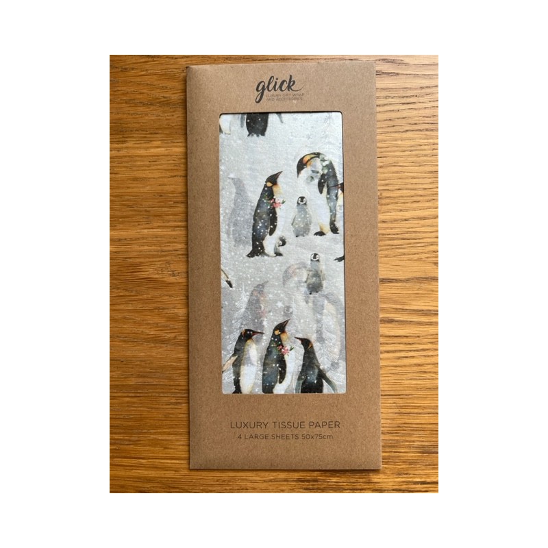Glick Frosty Penguin Luxury Tissue Paper 4 Sheets