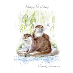 Noel Tatt Birthday Card Otters