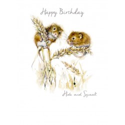 Noel Tatt Birthday Card Hide and Squeak Mice