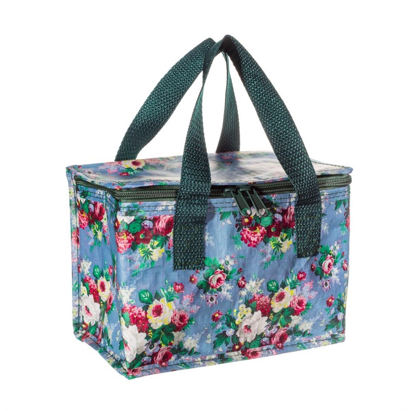 Delphne Blue Vintage Rose Lunch Bag