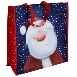 Cute Santa Christmas Reusable Shopping Bag or Gift Sack