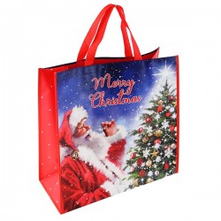 Merry Christmas Christmas Reusable Shopping Bag or Gift Sack
