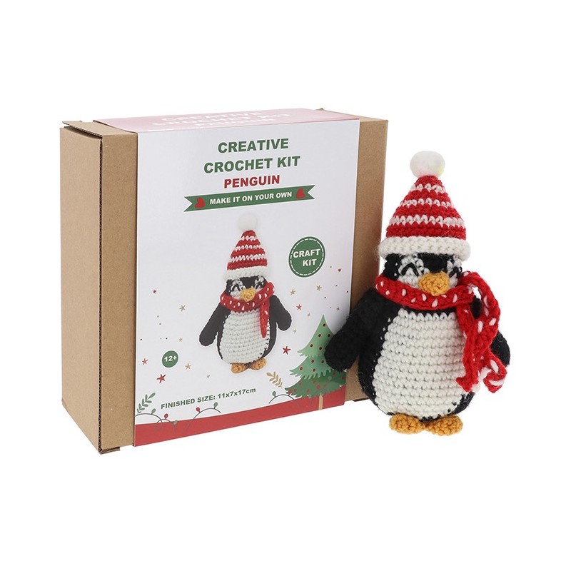 Christmas Penguin Creative Crochet Kit for 12+