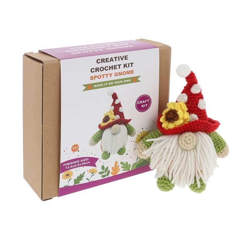 Spotty Gnome Creative Crochet Kit for 12+