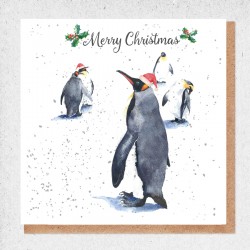Christmas Penguin Blank Greeting Card Envelope by Alljoy