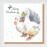 Christmas Geese Blank Greeting Card Envelope by Alljoy
