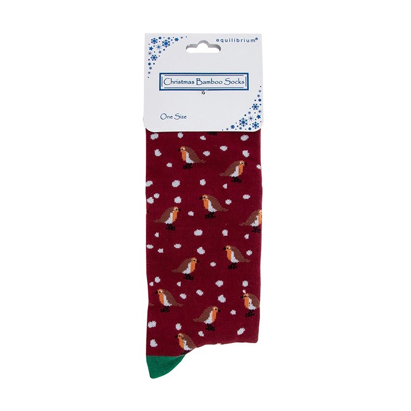 Equilibrium Bamboo Socks For Men Dark Red Robin