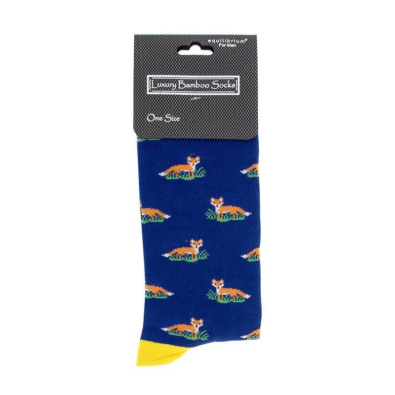 Equilibrium Bamboo Socks For Men Navy Fox