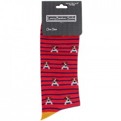 Equilibrium Bamboo Socks For Men Red Dog