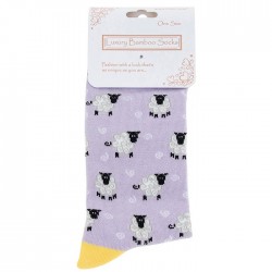 Equilibrium Bamboo Socks For Ladies Lilac Sheep