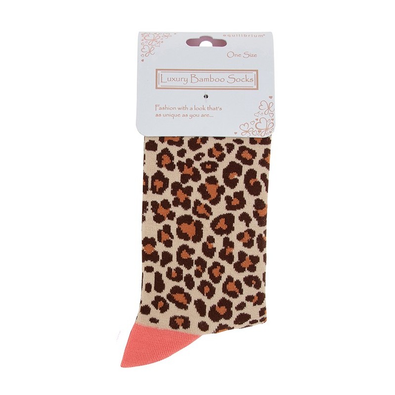 Equilibrium Bamboo Socks For Ladies Leopard