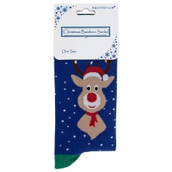 Equilibrium Bamboo Socks For Ladies Christmas Reindeer