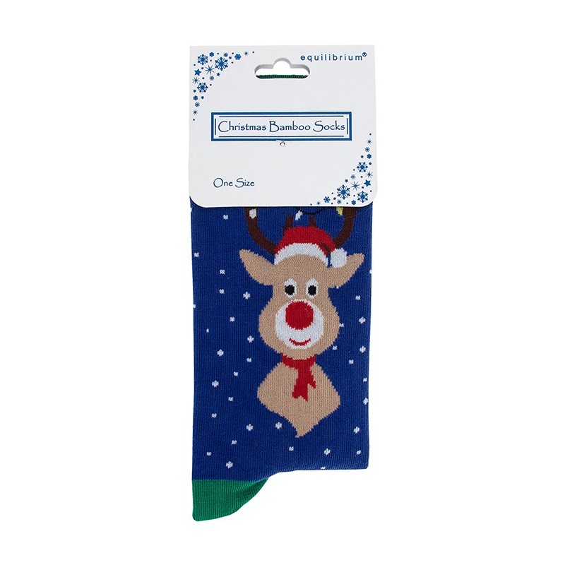 Equilibrium Bamboo Socks For Ladies Christmas Reindeer