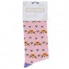 Equilibrium Bamboo Socks For Ladies Crazy Kitty pink