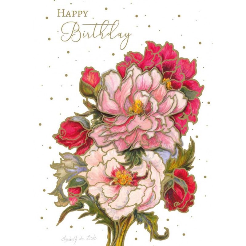 Decoupage Birthday Greeting Card Roses