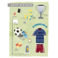 Decoupage Birthday Greeting Card Football