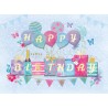 Decoupage Greeting Card Happy Birthday Balloons