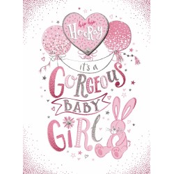 Baby Girl Decoupage Card