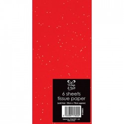 Glitter Red 6 Sheets Tissue Paper