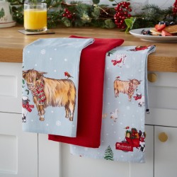 Christmas on the Farm Tea Towels by Cooksmart