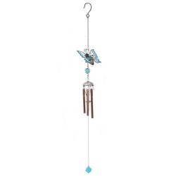 Turquoise Gradient Butterfly Wind Chime