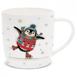 Bug Art Christmas Penguin Mug