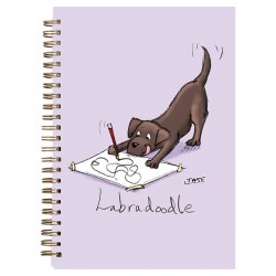 Labradoodle Hard Cover A6 Notebook