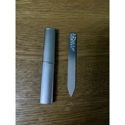 Silver Glass Nail File in Case