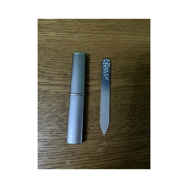 Silver Glass Nail File in Case