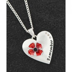 Equilibrium Silver Plated Poppy Necklace in Gift Box