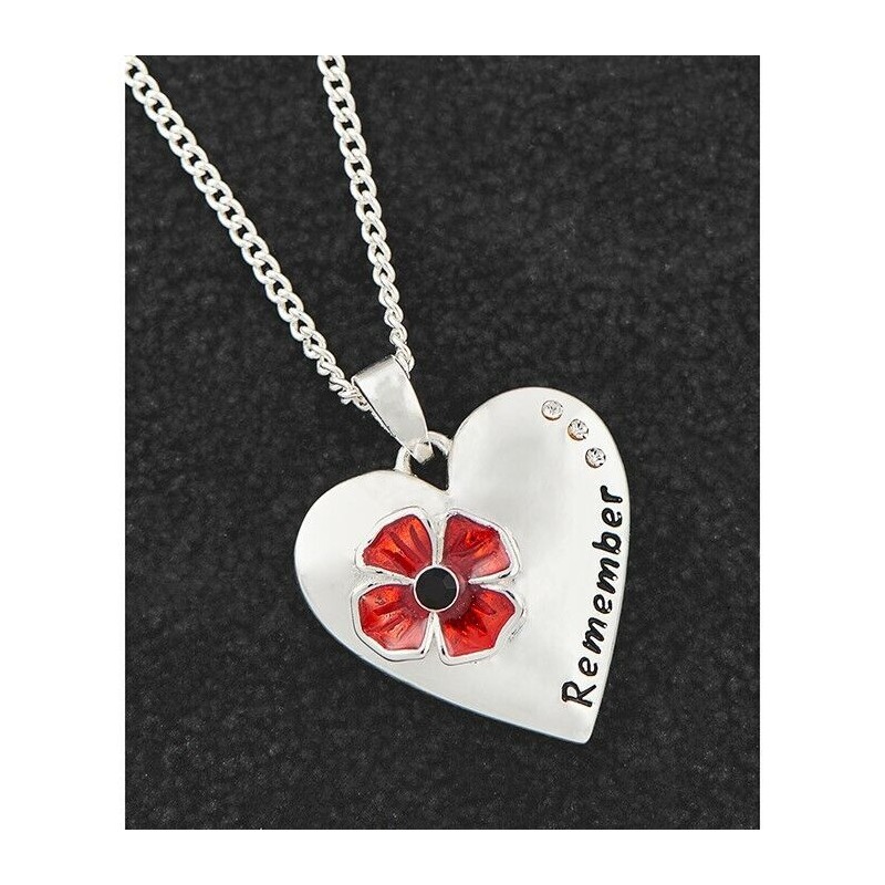 Equilibrium Silver Plated Poppy Necklace in Gift Box