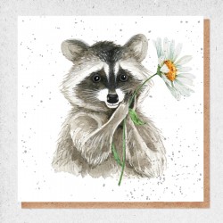 Racoon Blank Greeting Card and Envelope by Alljoy Design