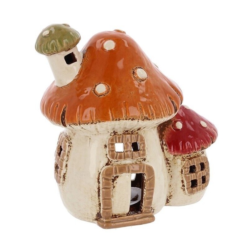 Village Pottery 2 Mushroom Tea Light Holder