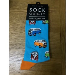 Camper van Blue Socks