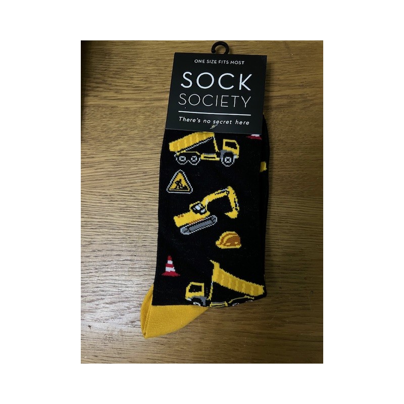 Diggers Black with Yellow Heel Socks