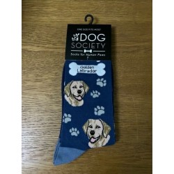 Golden Labrador Blue Socks
