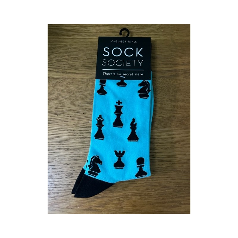 Chess Blue Socks
