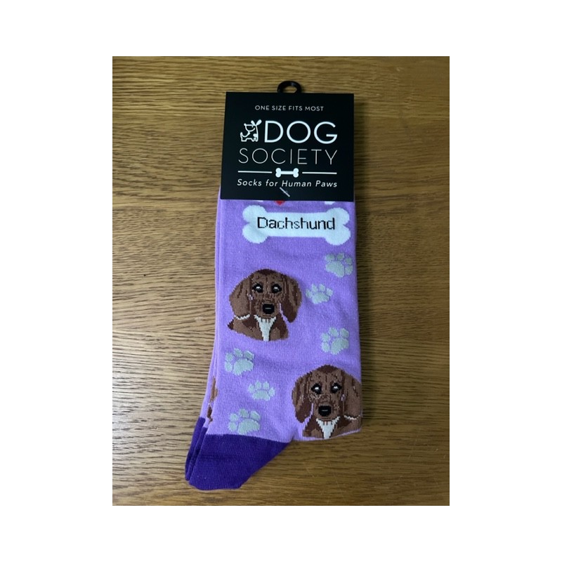 Dachshund Lilac Socks