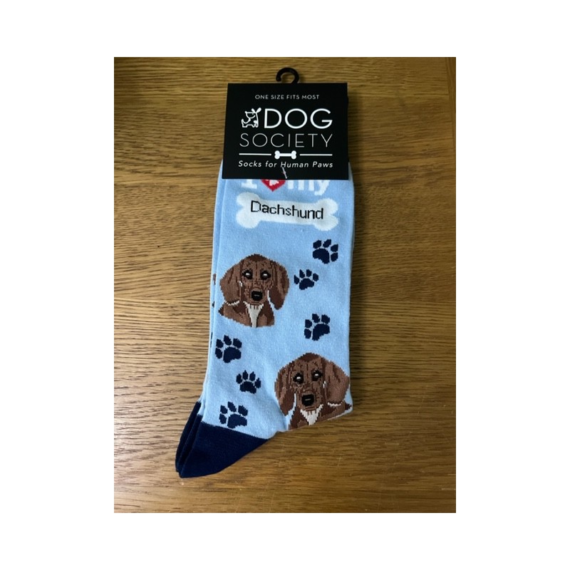 Dachshund Pale Blue Socks