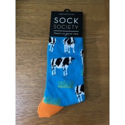 Sock Society Cow Blue Socks