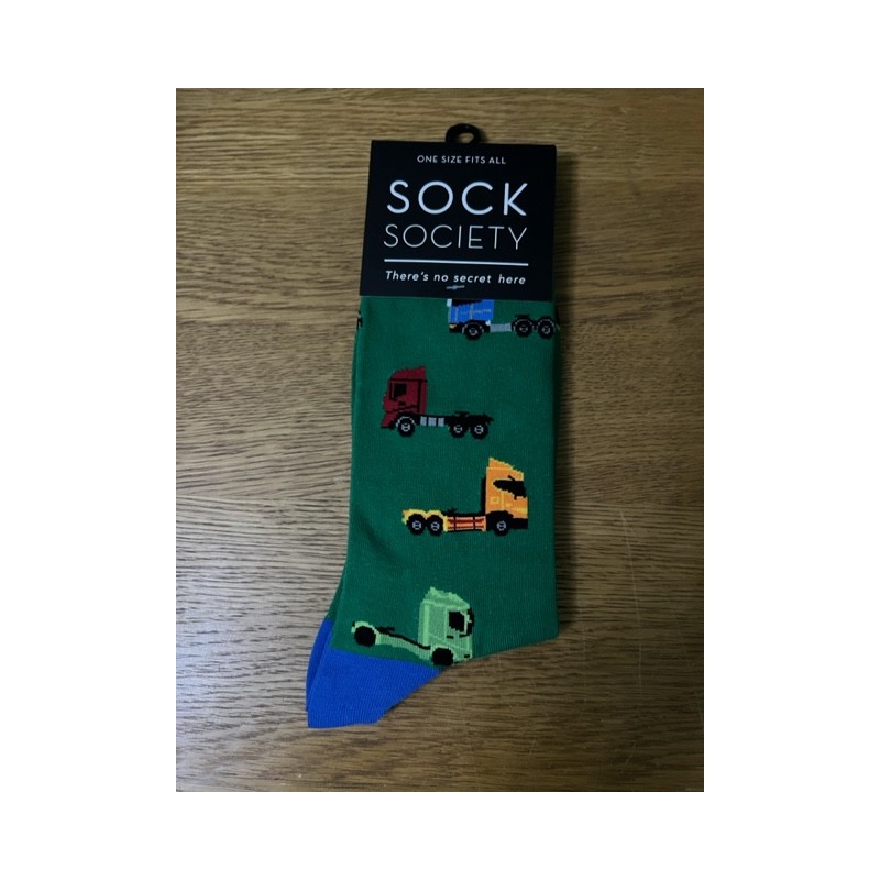 Sock Society Green Trucks Socks