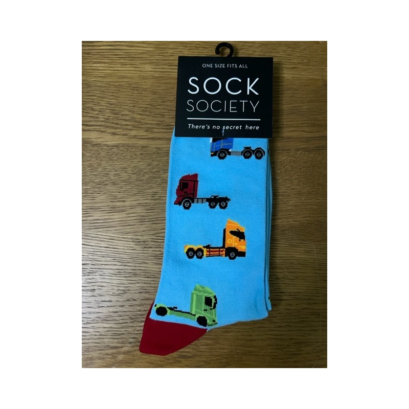 Sock Society Pale Blue Trucks Socks