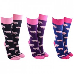 Sock Society Mauve Pigs Socks