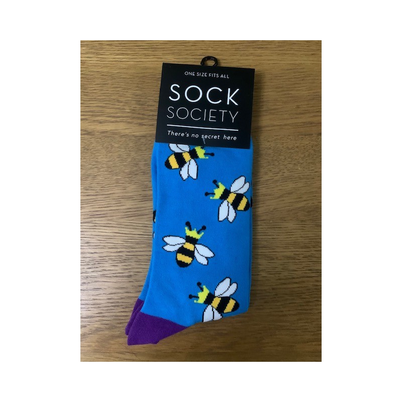 Sock Society Bumble Bee Blue  Socks