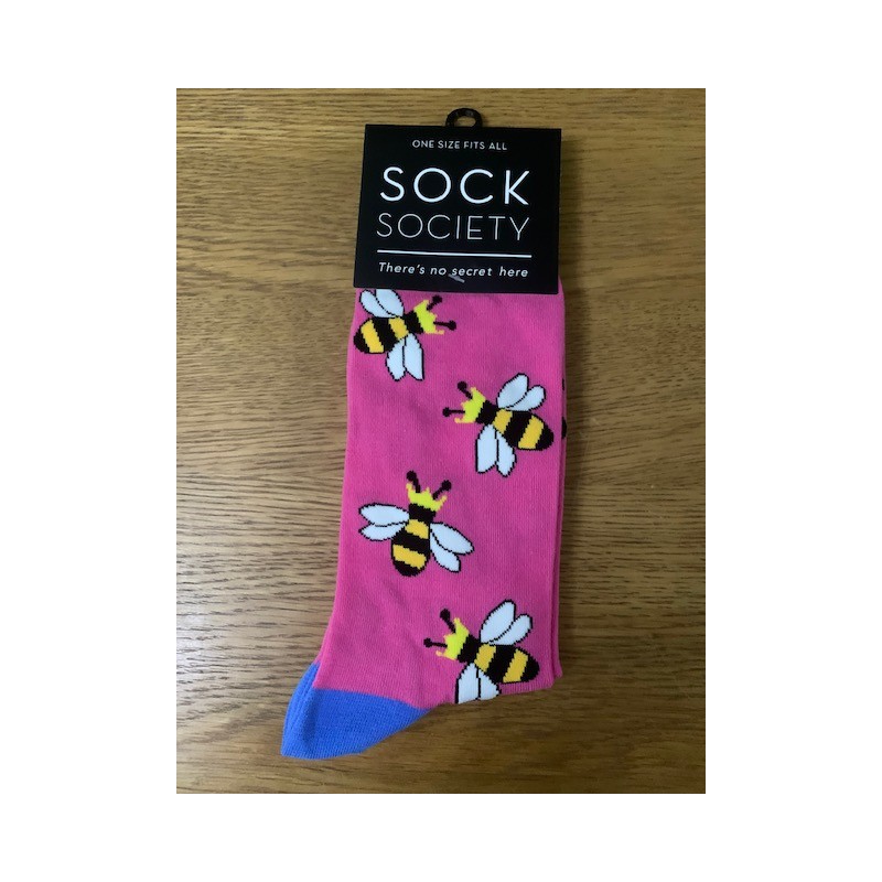 Sock Society Bumble Bee Pink Socks