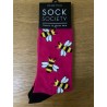 Sock Society Bumble Bee Cerise  Socks