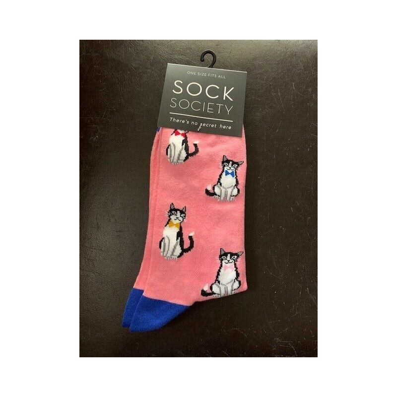 Sock Society Cats Pink Socks