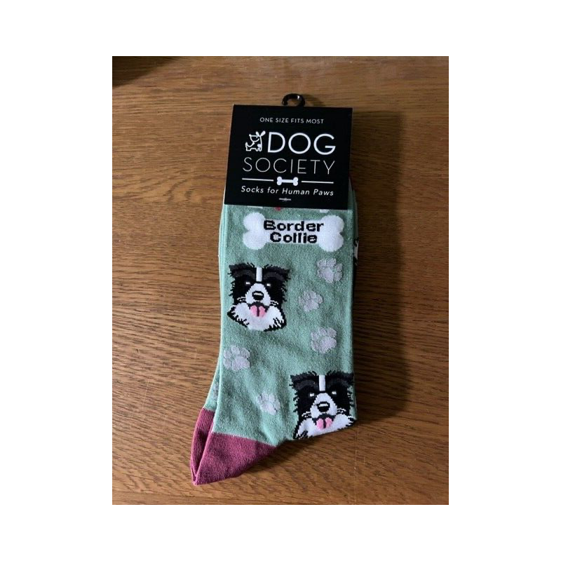 Sock Society Border Collie Green Socks