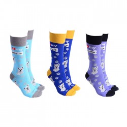 Sock Society Westie Pale Blue Socks